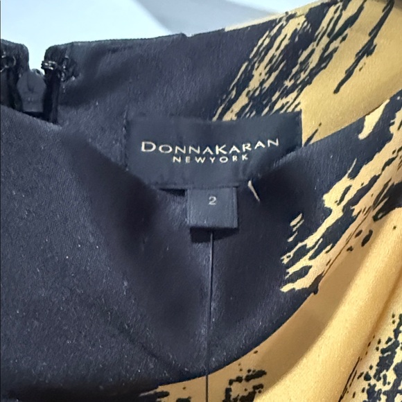 Donna Karan Black and Gold Midi Dress - Picture 6 of 7